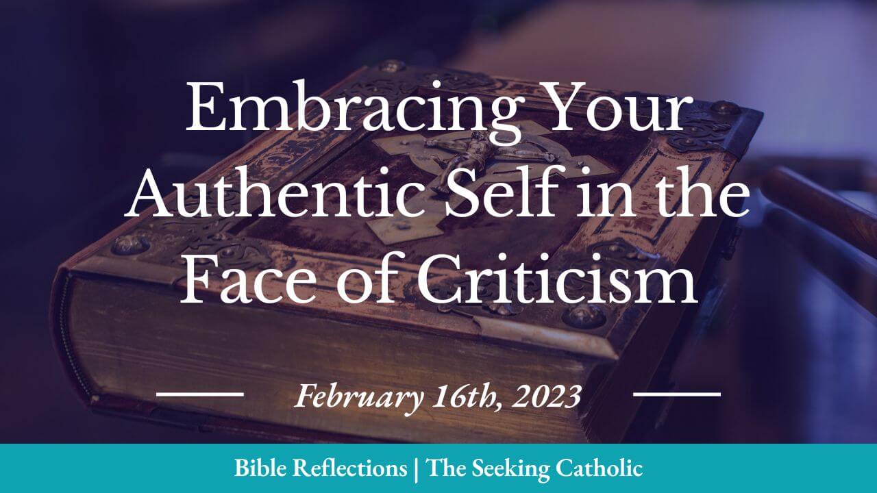 Bible reflections - Embracing Your Authentic Self in the Face of Criticism