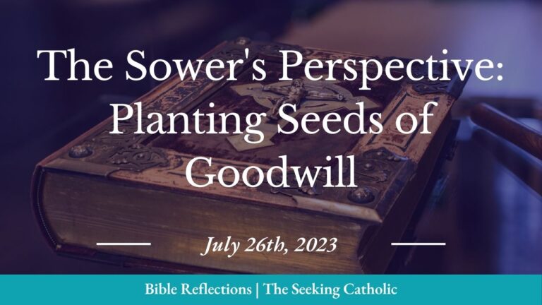 Bible Reflections - 20230726 - The Sower's Perspective, Planting Seeds of Goodwill