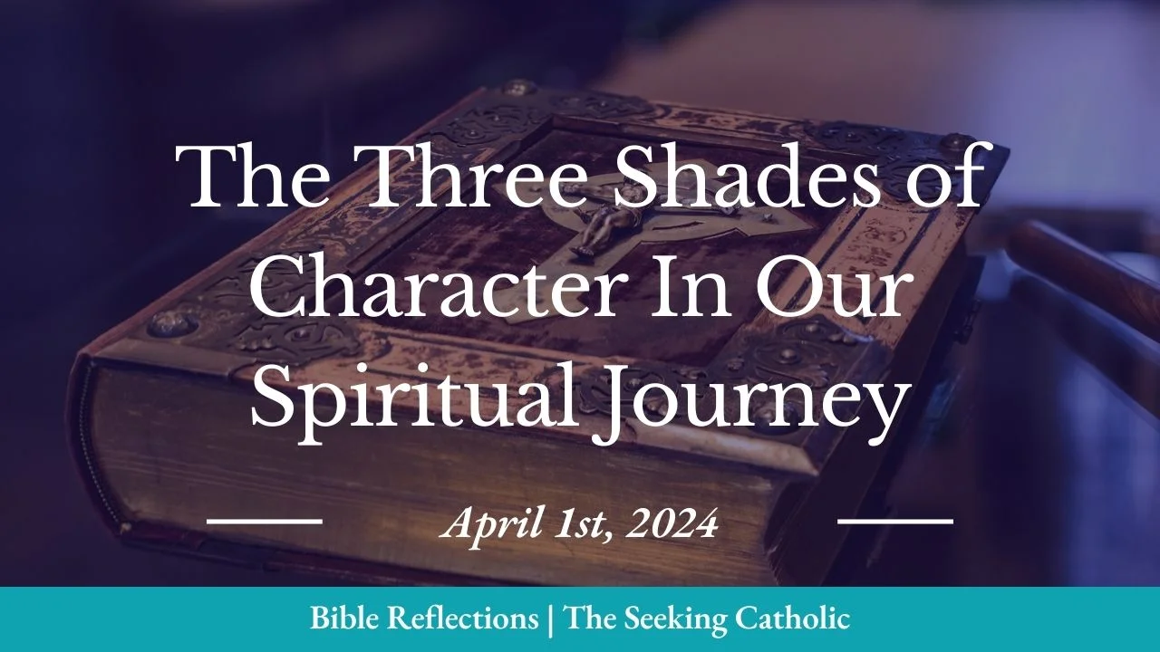 golden Bible sitting at an angle on a table, dark overlay to highlight the title of the post