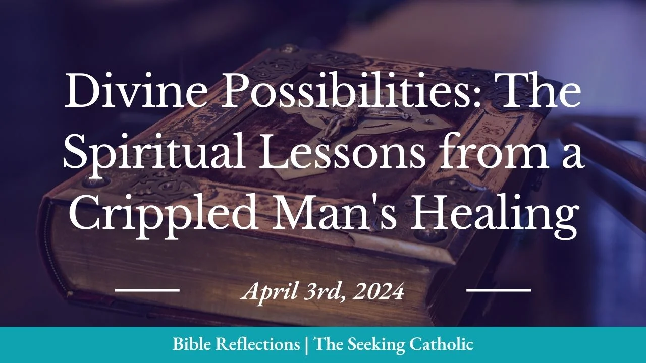 golden Bible sitting at an angle on a table, dark overlay to highlight the title of the post