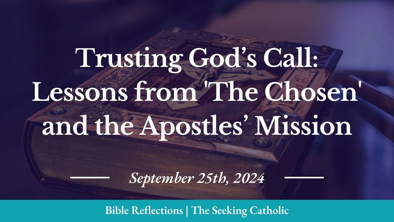 Closeup of an ornate Bible in the background with the blog title