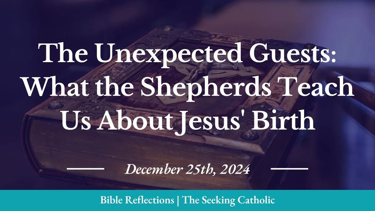 Closeup of an ornate Bible in the background with the blog title