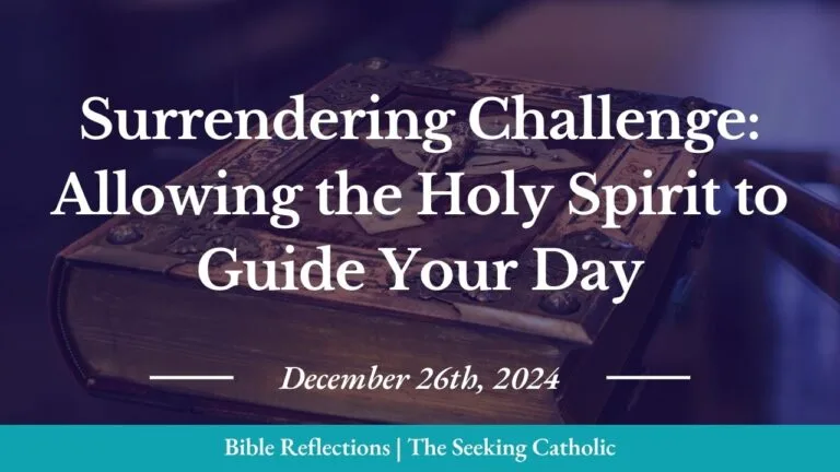 Closeup of an ornate Bible in the background with the blog title