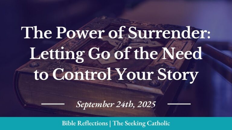 Closeup of an ornate Bible in the background with the blog title