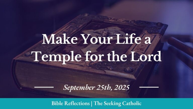 Closeup of an ornate Bible in the background with the blog title